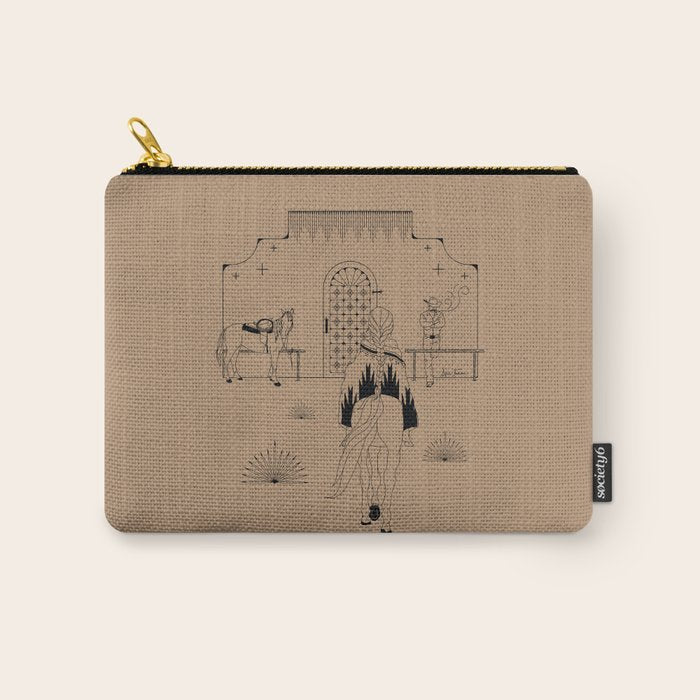 Last Stop - Tan & Black Carry All Pouch Gallery Image 1
