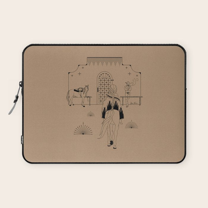 Last Stop - Tan & Black Laptop Sleeve Gallery Image 1