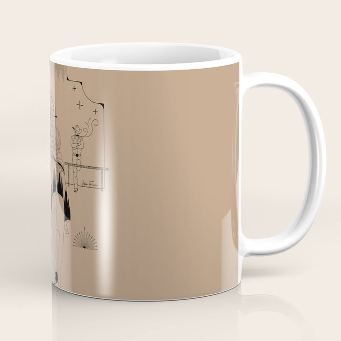 Last Stop - Tan & Black Coffee Mug Gallery Image 1