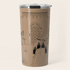 Last Stop - Tan & Black Travel Mug Gallery Image 1