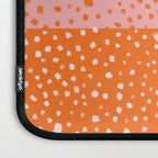 Pink & Orange Painted Smudge Dots Cute Minimal Color Block Laptop Sleeve Gallery Image 3