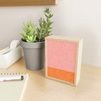 Pink & Orange Painted Smudge Dots Cute Minimal Color Block Mini Art Print Gallery Image 2