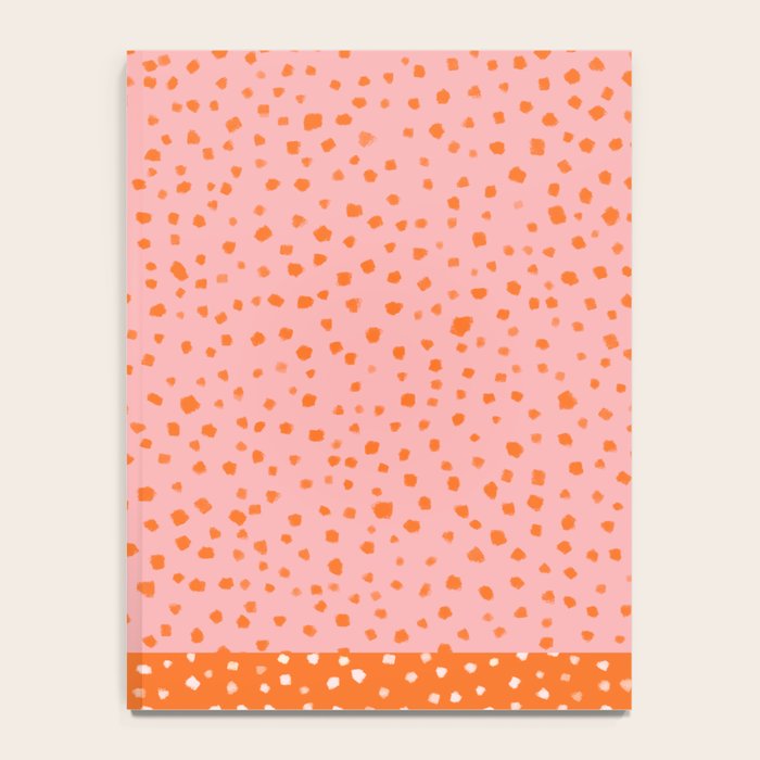 Pink & Orange Painted Smudge Dots Cute Minimal Color Block Notebook Gallery Image 4
