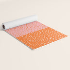 Pink & Orange Painted Smudge Dots Cute Minimal Color Block Yoga Mat Gallery Image 2