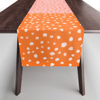 Pink & Orange Painted Smudge Dots Cute Minimal Color Block Table Runner Gallery Image 1