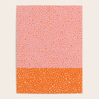 Pink & Orange Painted Smudge Dots Cute Minimal Color Block Poster Gallery Image 4