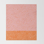 Pink & Orange Painted Smudge Dots Cute Minimal Color Block Throw Blanket Gallery Image 2