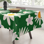 Rainbow Vintage Daisies Tablecloth Gallery Image 3