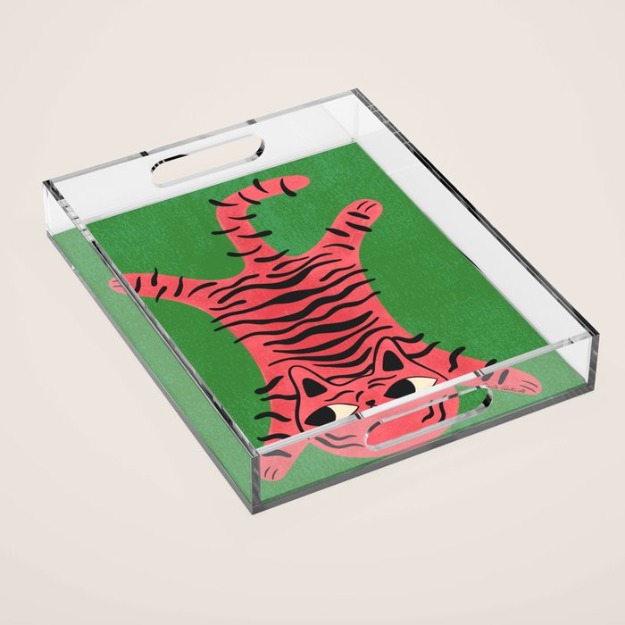 Silly Cat Rug Acrylic Tray Gallery Image 1
