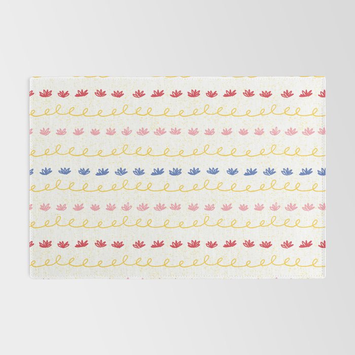 Abstract Cookie Pattern Doodle in White & Pink Rug Gallery Image 2