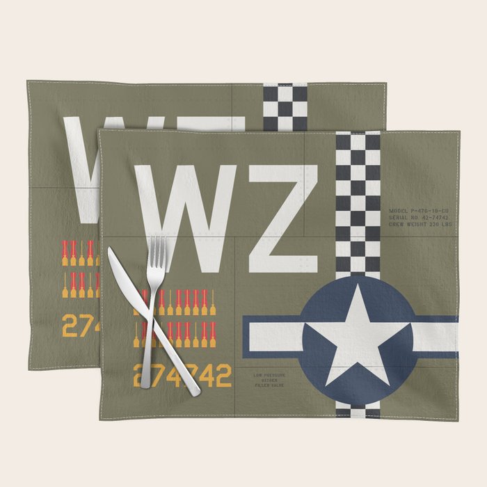 Aircraft Markings - USA P-47 Placemat Gallery Image 1