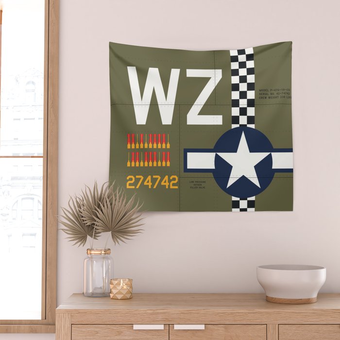 Aircraft Markings - USA P-47 Wall Tapestry Gallery Image 2