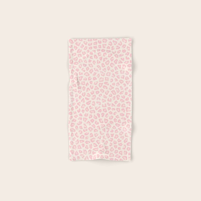 Modern ivory blush pink girly cheetah animal print pattern Bath Towel Gallery Image 1