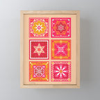 Talavera Mexican Tile - Hot Pink & Orange Palette Mini Art Print Gallery Image 1