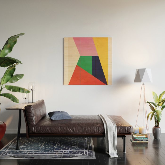 Geometric Shapes 120 Wood Wall Art Gallery Image 2