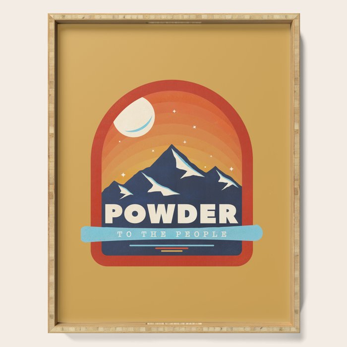 Powder To The People - Ski Badge Serving Tray Gallery Image 1
