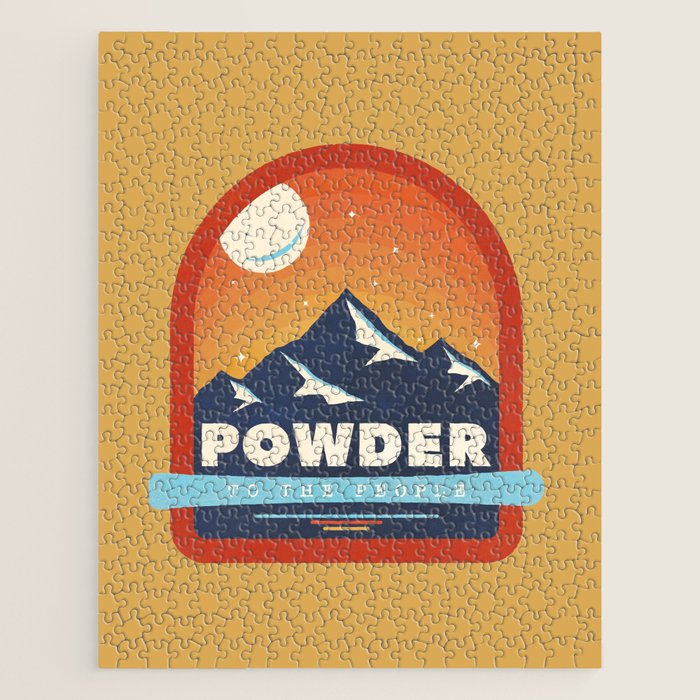 Powder To The People - Ski Badge Jigsaw Puzzle Gallery Image 1