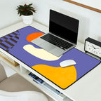 minimal shapes modern with cloud and sun Desk Mat Gallery Image 2