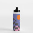 minimal shapes modern with cloud and sun Water Bottle Gallery Image 3