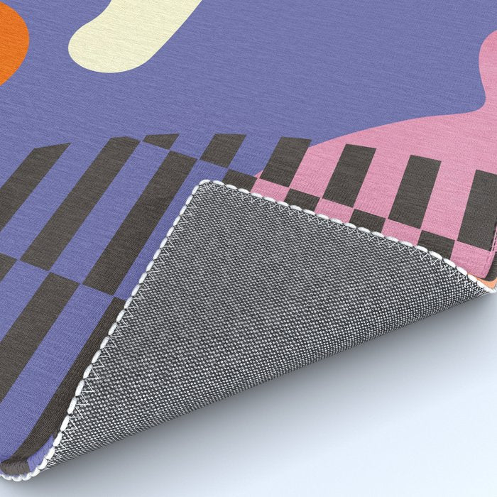 minimal shapes modern with cloud and sun Rug Gallery Image 4