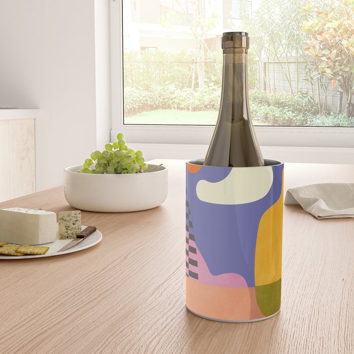 minimal shapes modern with cloud and sun Wine Chiller Gallery Image 4