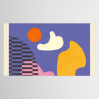 minimal shapes modern with cloud and sun Tablecloth Gallery Image 2