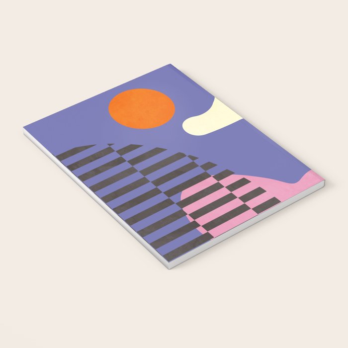 minimal shapes modern with cloud and sun Notebook Gallery Image 3