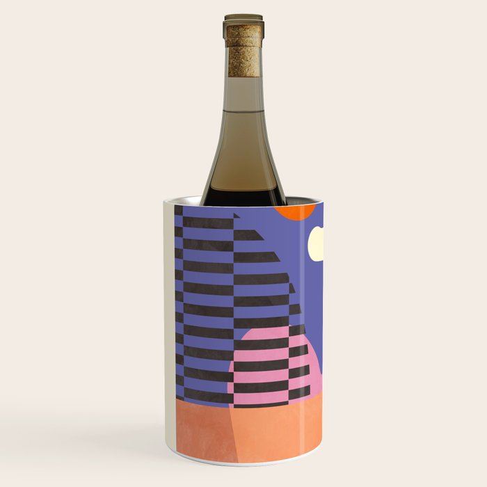 minimal shapes modern with cloud and sun Wine Chiller Gallery Image 2