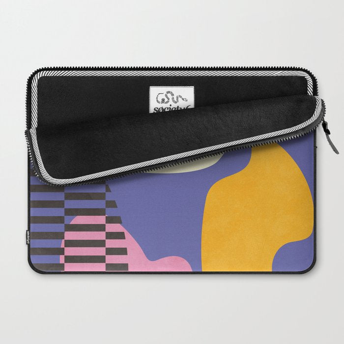 minimal shapes modern with cloud and sun Laptop Sleeve Gallery Image 2