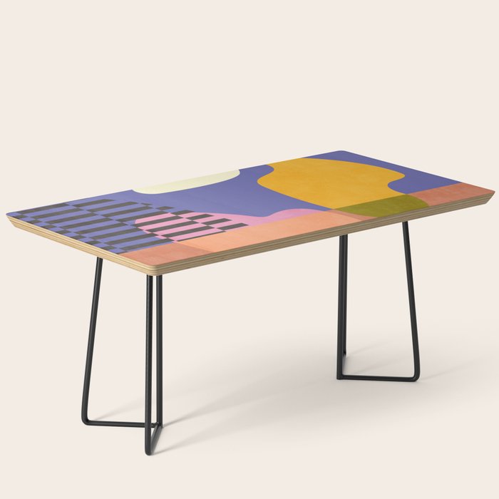 minimal shapes modern with cloud and sun Coffee Table Gallery Image 1