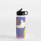 minimal shapes modern with cloud and sun Water Bottle Gallery Image 1