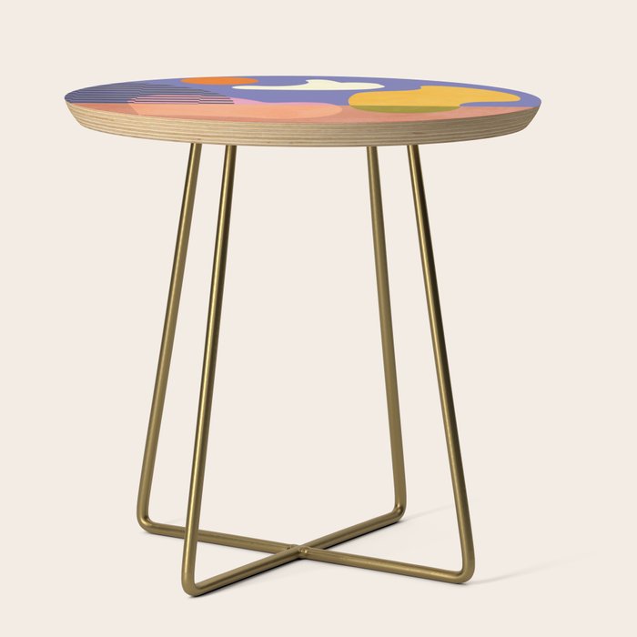minimal shapes modern with cloud and sun Side Table Gallery Image 1