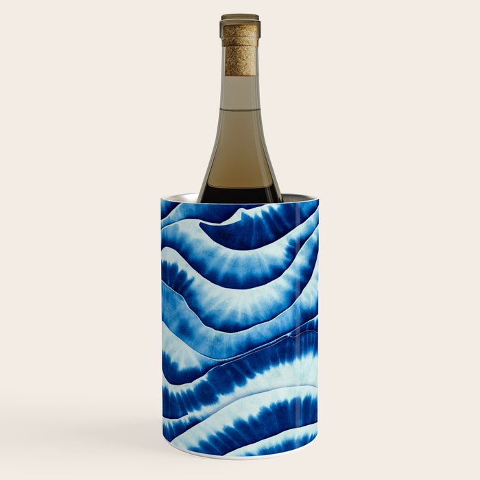 Shibori: Japanese Indigo Tie-Dye Pattern 01 Wine Chiller Gallery Image 3