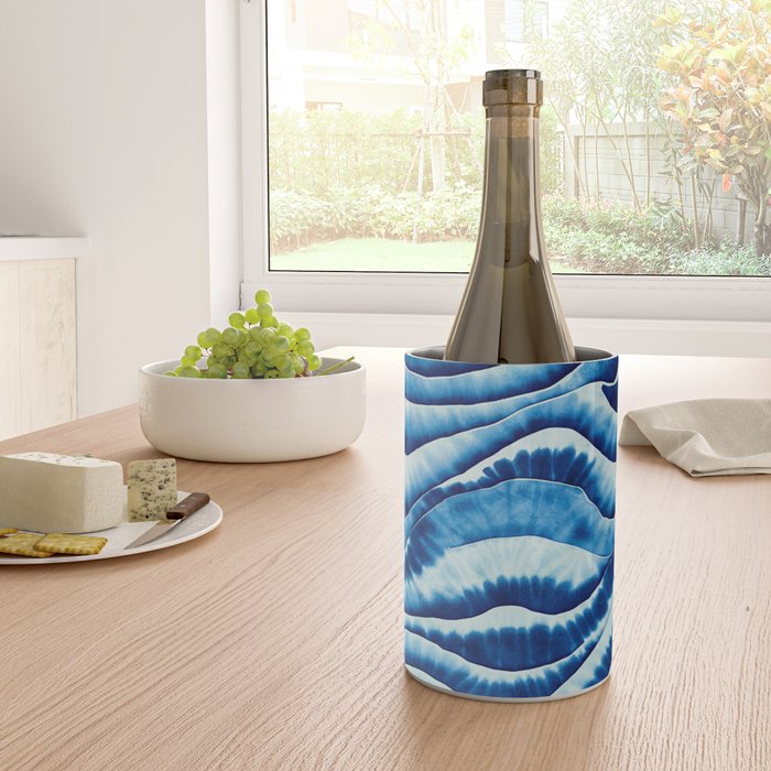 Shibori: Japanese Indigo Tie-Dye Pattern 01 Wine Chiller Gallery Image 4