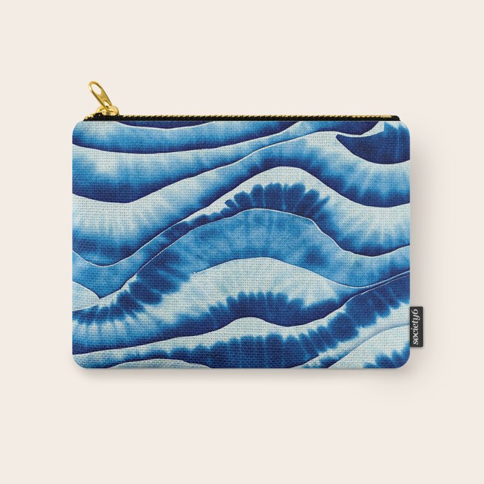 Shibori: Japanese Indigo Tie-Dye Pattern 01 Carry All Pouch Gallery Image 1