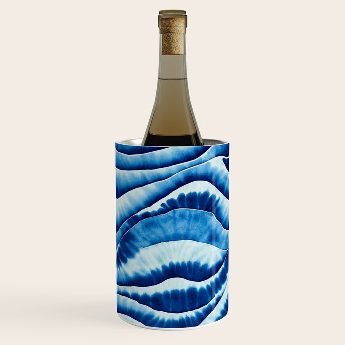 Shibori: Japanese Indigo Tie-Dye Pattern 01 Wine Chiller Gallery Image 1