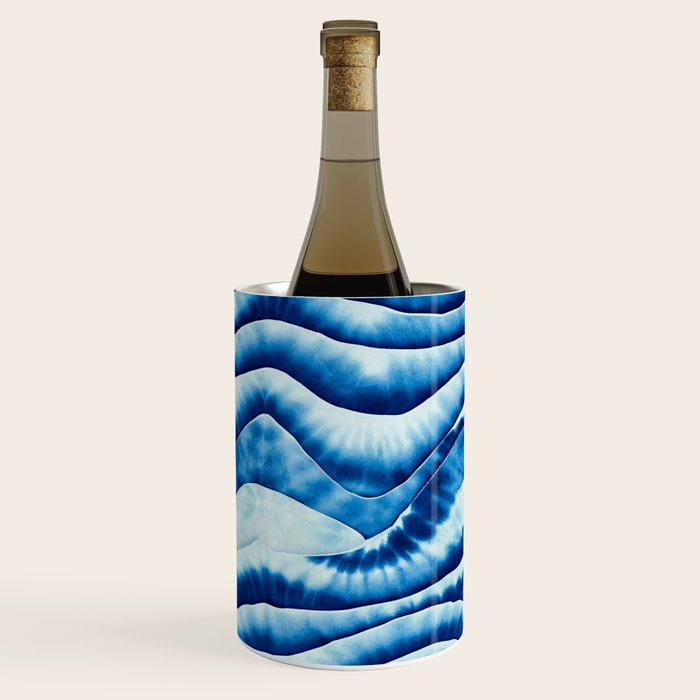 Shibori: Japanese Indigo Tie-Dye Pattern 01 Wine Chiller Gallery Image 2