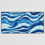 Shibori: Japanese Indigo Tie-Dye Pattern 01 Desk Mat Gallery Image 3