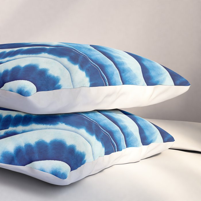Shibori: Japanese Indigo Tie-Dye Pattern 01 Pillow Sham Gallery Image 3