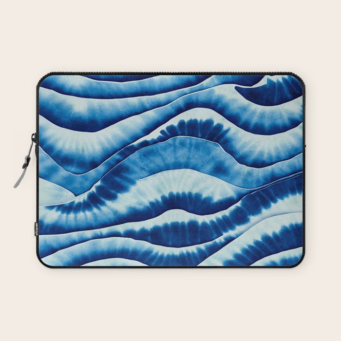 Shibori: Japanese Indigo Tie-Dye Pattern 01 Laptop Sleeve Gallery Image 1