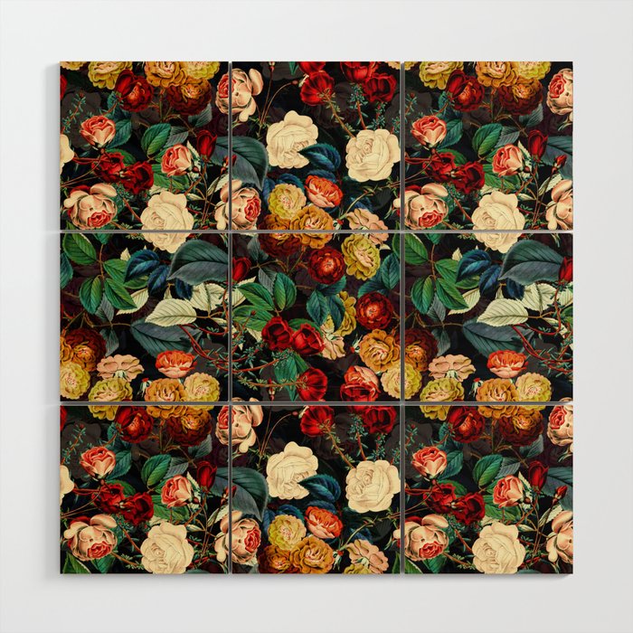 Night Botanical Forest Wood Wall Art Gallery Image 1