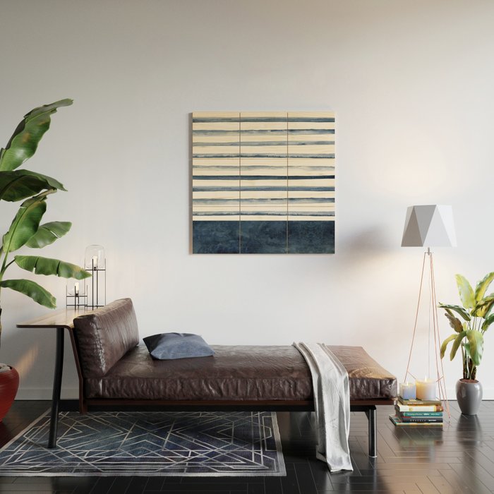 Stripes | Watercolor Pattern Wood Wall Art Gallery Image 2