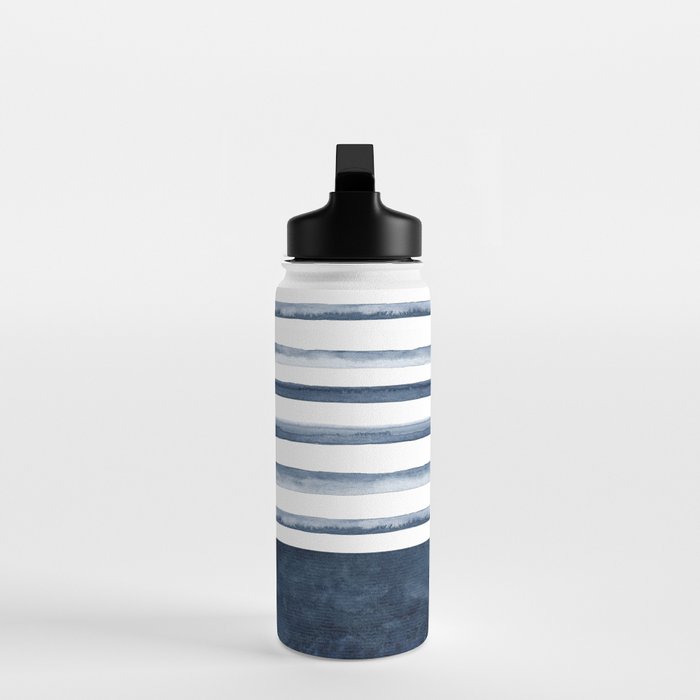 Stripes | Watercolor Pattern Water Bottle Gallery Image 3