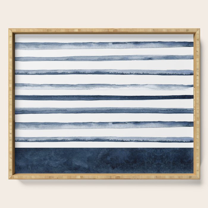 Stripes | Watercolor Pattern Serving Tray Gallery Image 1