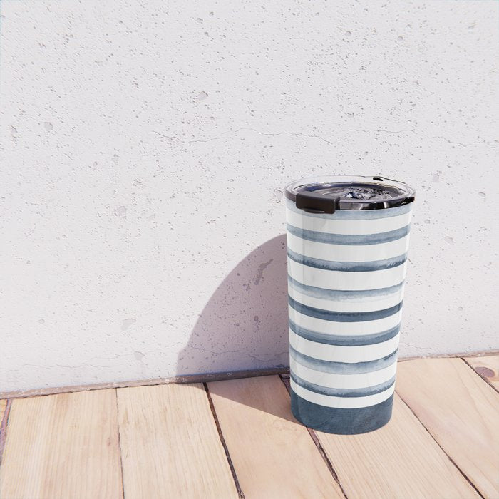 Stripes | Watercolor Pattern Travel Mug Gallery Image 4