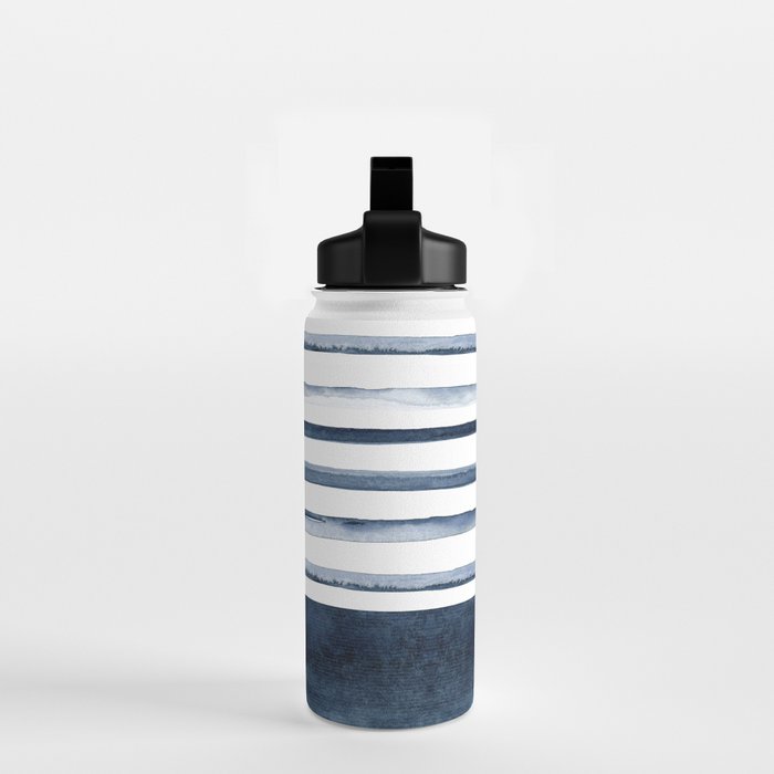 Stripes | Watercolor Pattern Water Bottle Gallery Image 2
