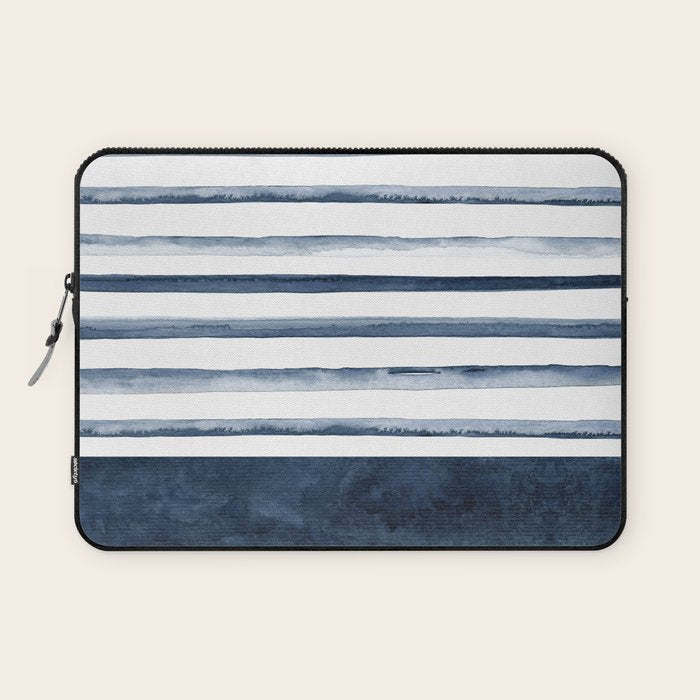 Stripes | Watercolor Pattern Laptop Sleeve Gallery Image 1