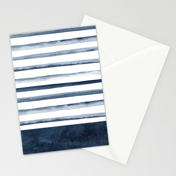 Stripes | Watercolor Pattern Stationery Card Gallery Image 2