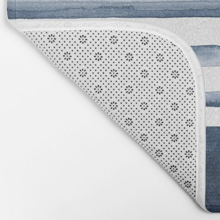 Stripes | Watercolor Pattern Bath Mat Gallery Image 2