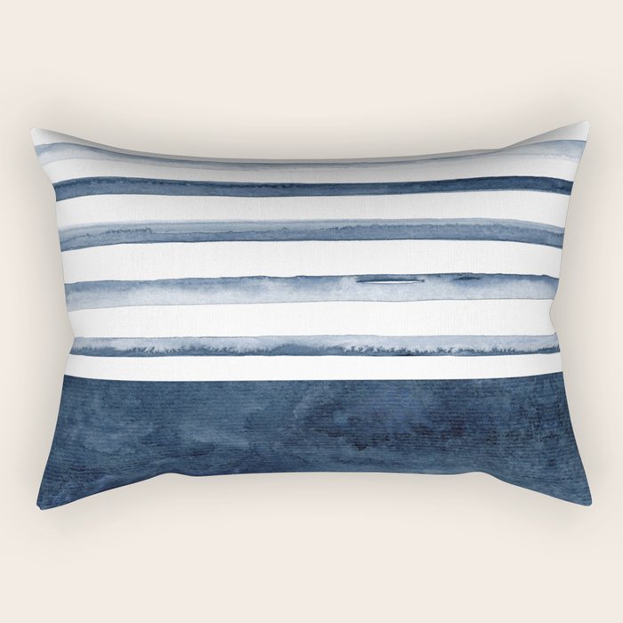 Stripes | Watercolor Pattern Rectangular Pillow Gallery Image 2